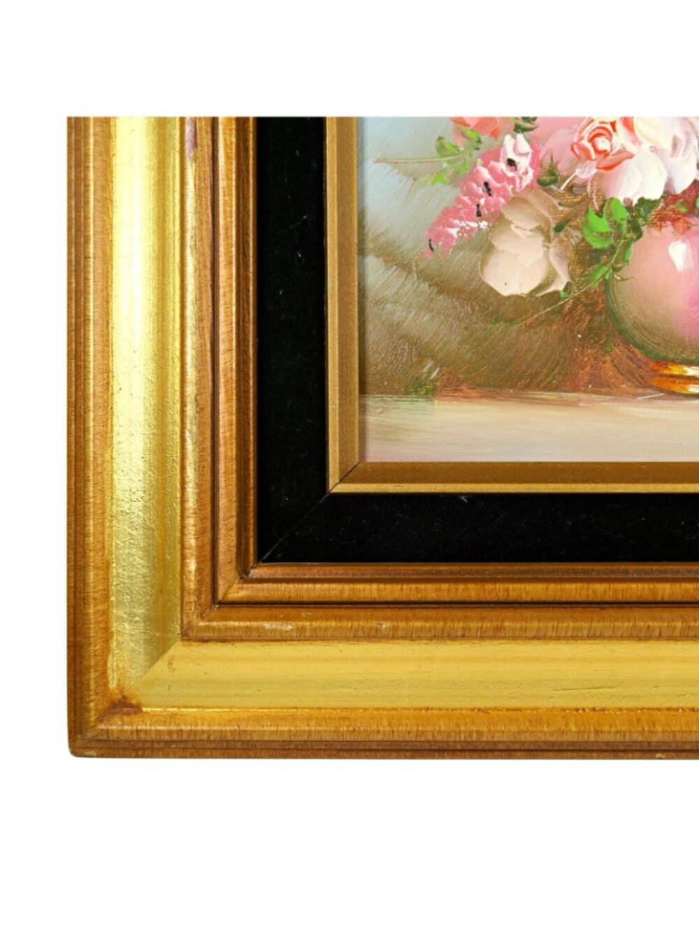 Robert Cox Signed 14x15" Oil Painting Pink Rose & Snapdragons Still Life - Picture 3 of 10